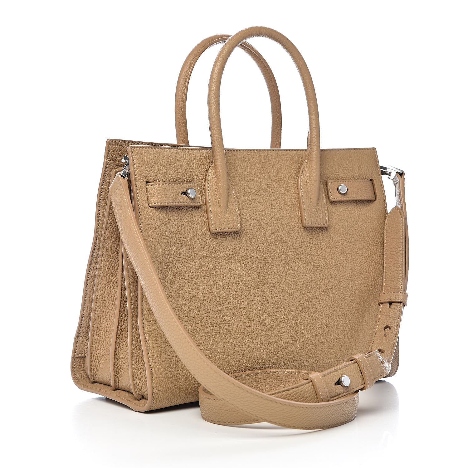 Saint Laurent Grained Calfskin Baby Sac De Jour Souple Dark Beige 3 of 12