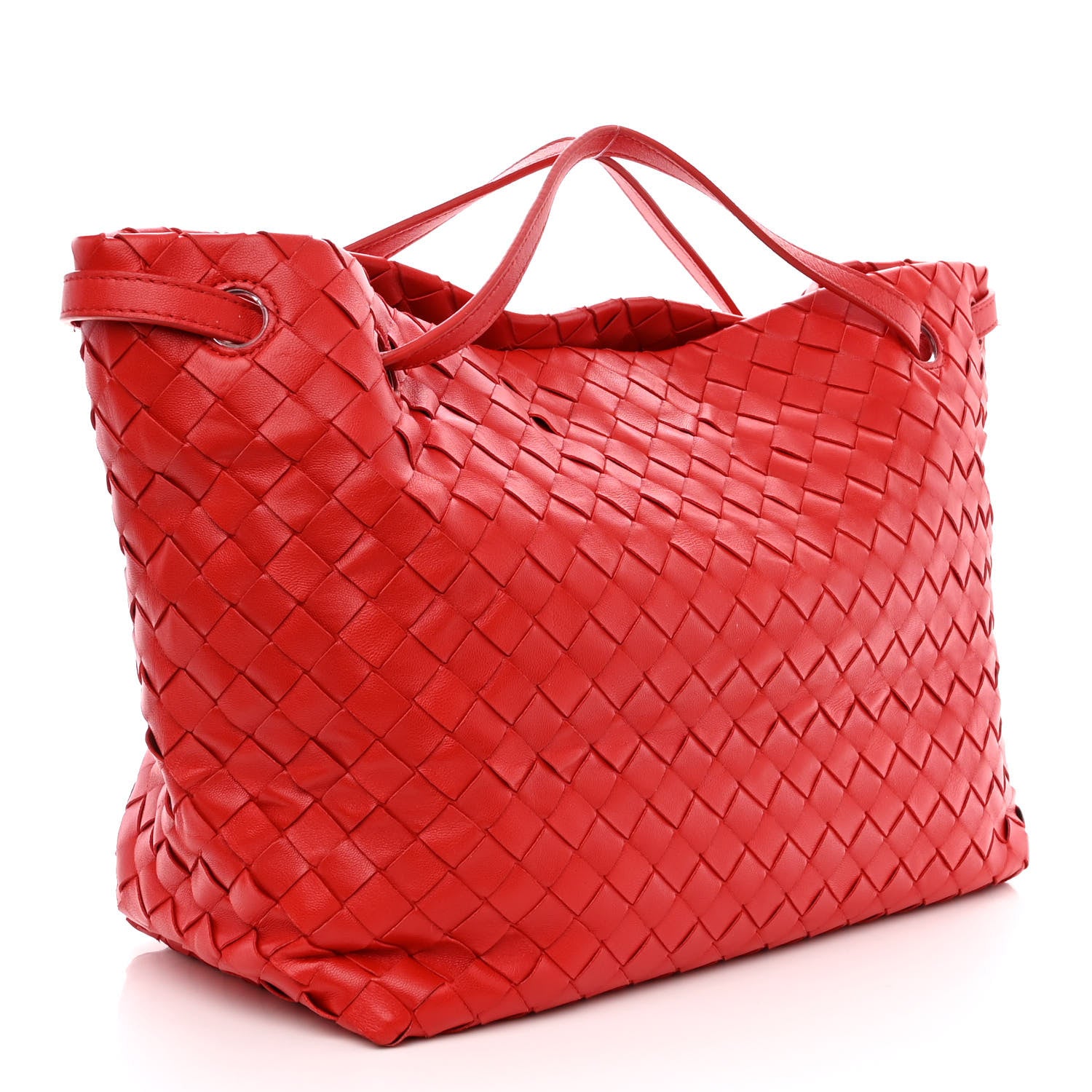 Bottega Veneta Nappa Intrecciato Garda Tote Red 3 of 11