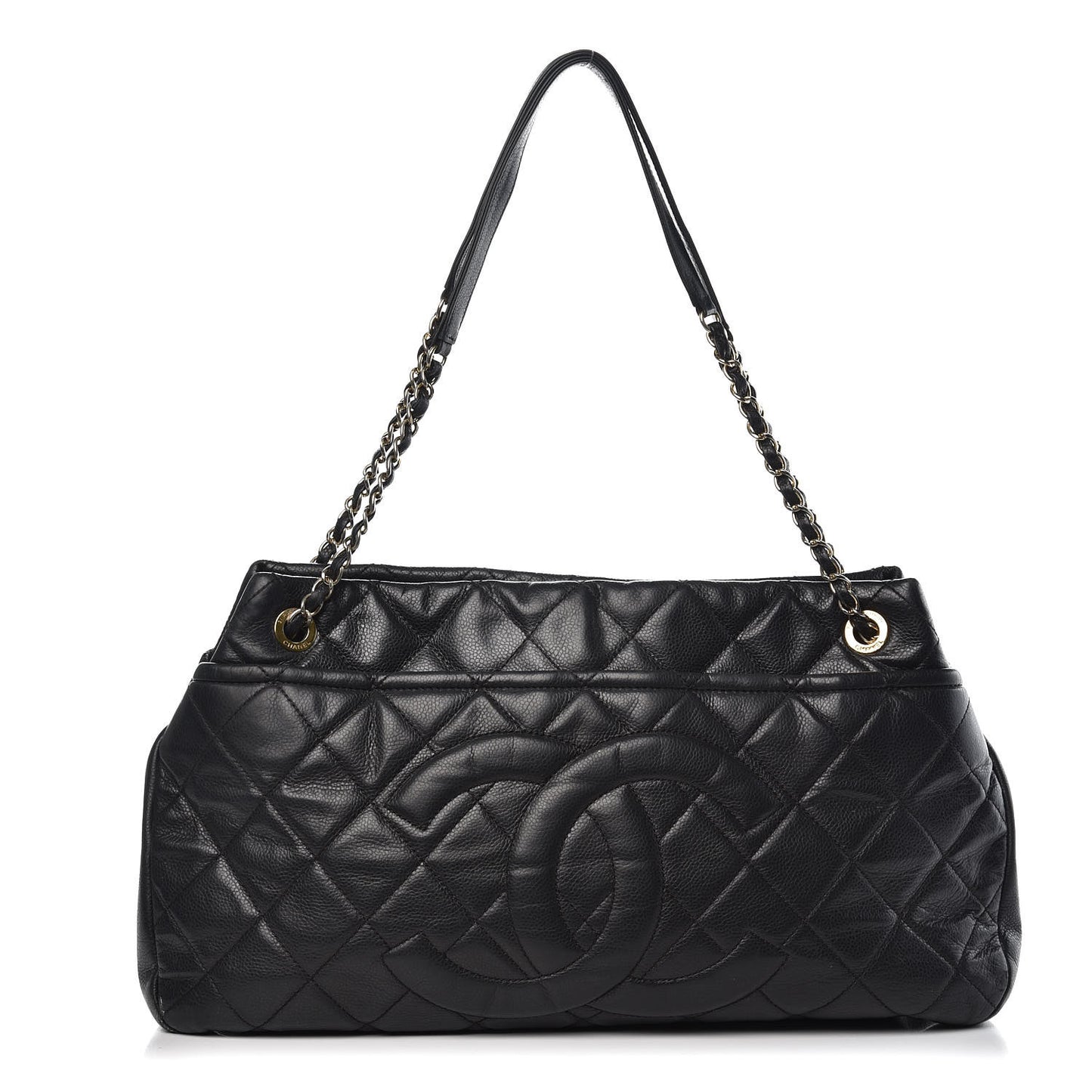 Caviar Quilted Timeless CC Soft Tote Black