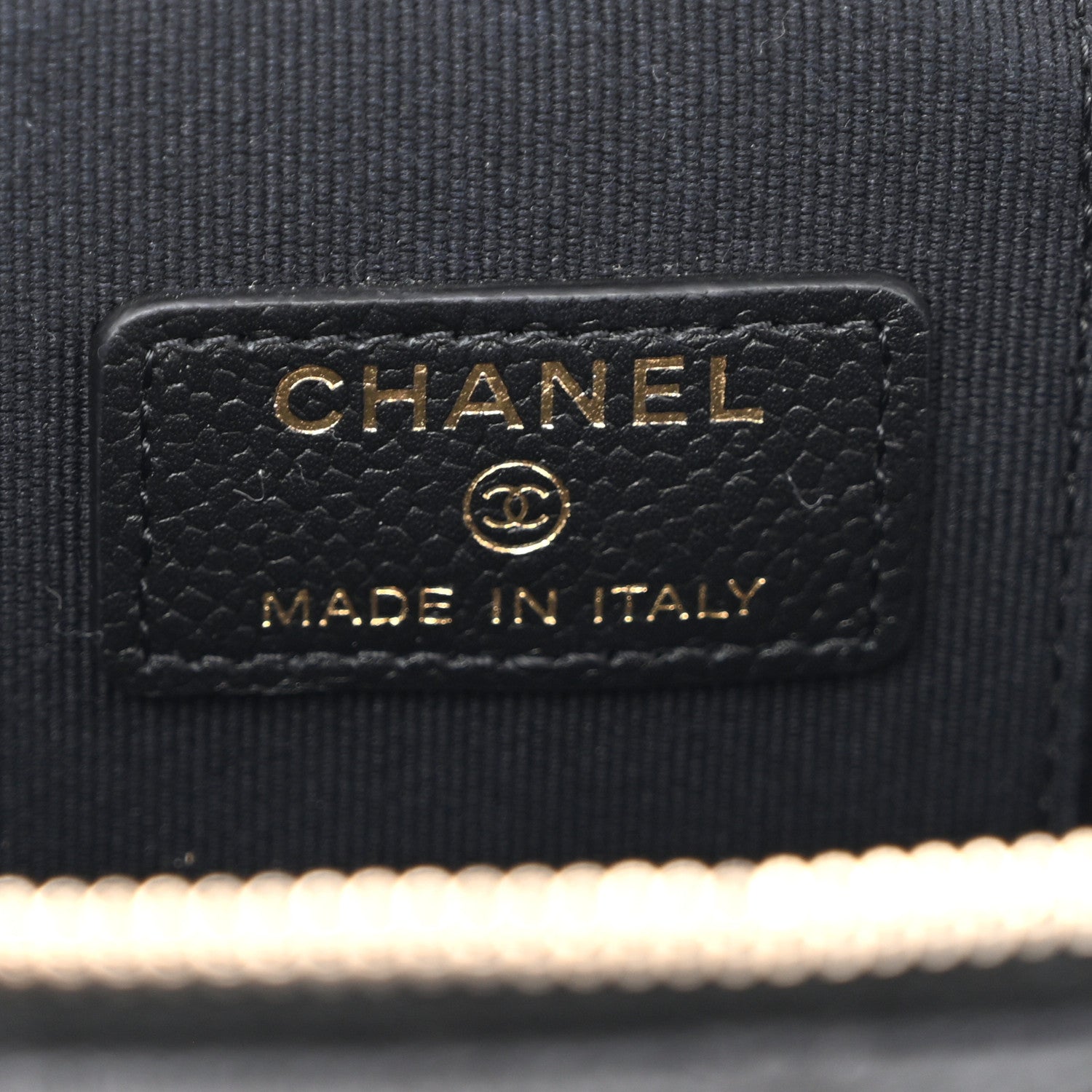 Chanel Caviar Quilted Tiny CC Mini Vanity Case With Chain Black 6 of 10