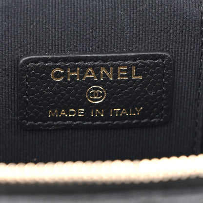 Chanel Caviar Quilted Tiny CC Mini Vanity Case With Chain Black 6 of 10