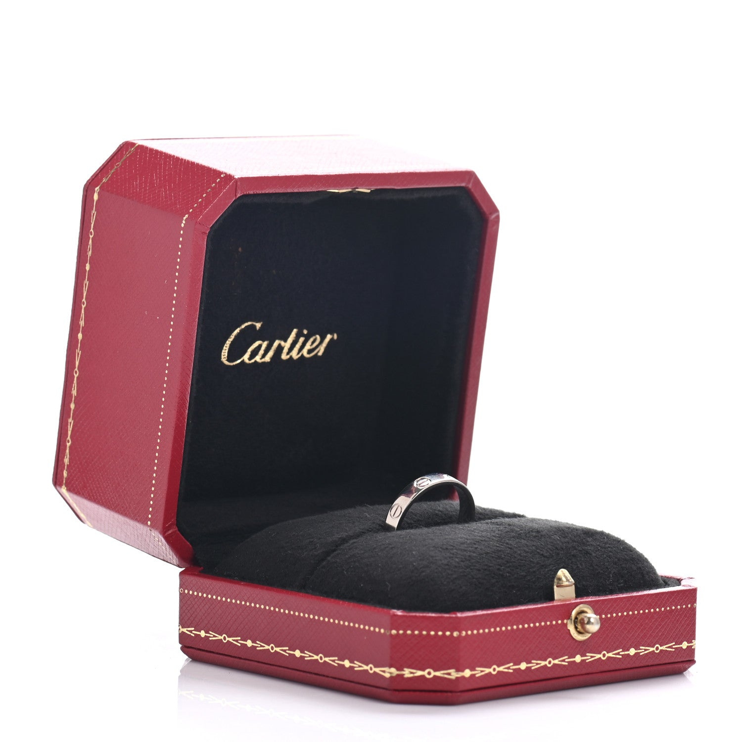 Cartier 18K White Gold 3.5mm LOVE Wedding Band Ring 53 6.25 5 of 5
