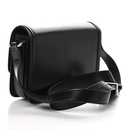 Saint Laurent Box Calfskin Monogram Medium Solferino Satchel Black 3 of 9