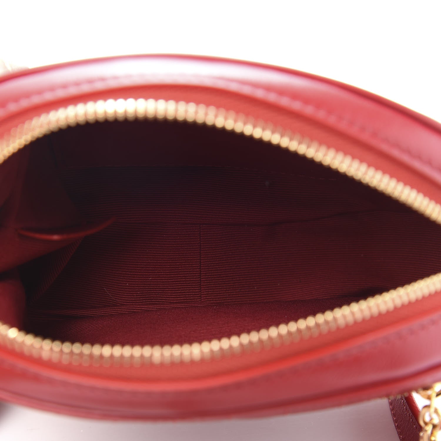 Celine Calfskin Quilted Small C Charm Bag Red 5 of 12