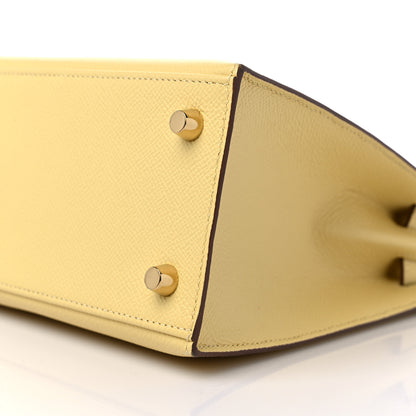 Hermes Epsom Kelly Sellier 25 Jaune Poussin 9 of 9