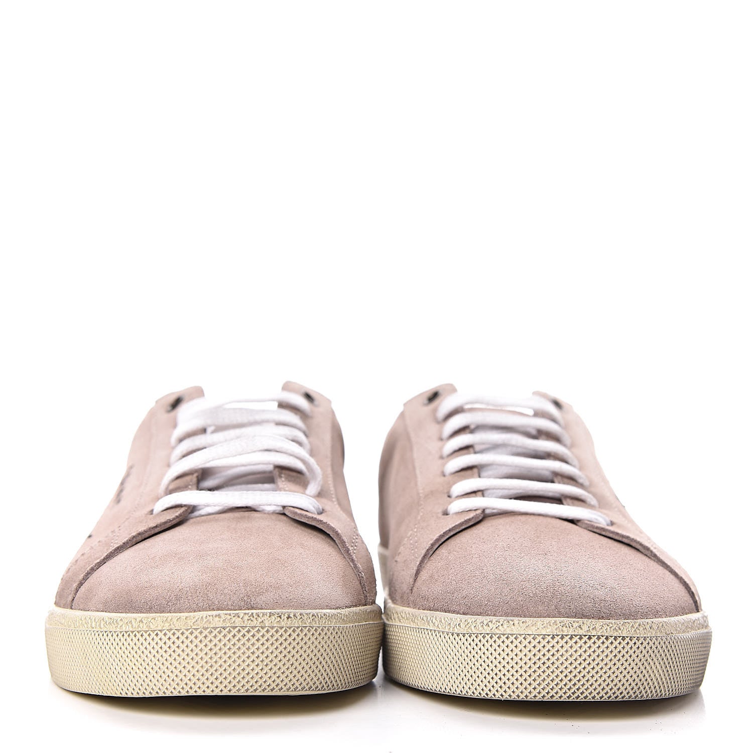 Saint Laurent Distressed Suede Mens Court Classic Sneakers 43 Rose Antique 2 of 9