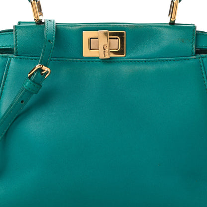 Fendi Nappa Mini Peekaboo Iconic Satchel Lago 10 of 12