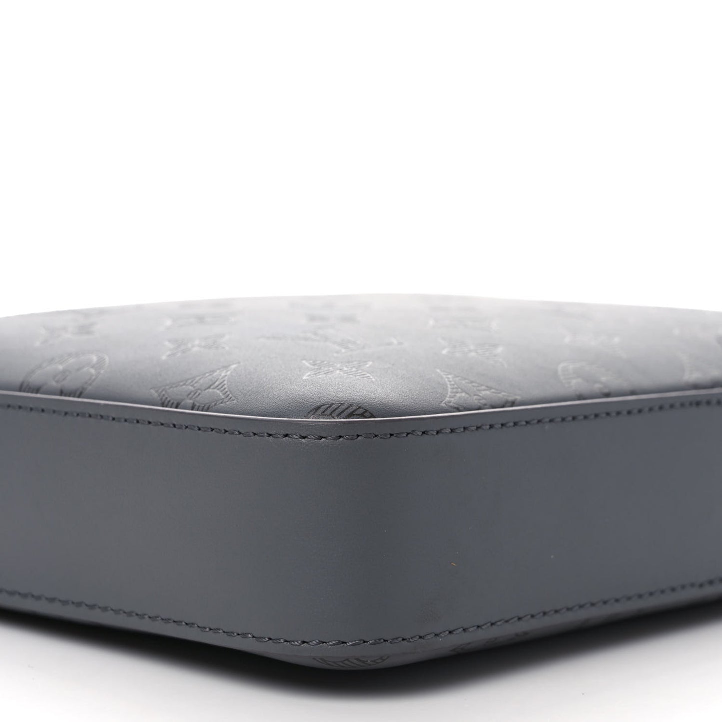 Calfskin Monogram Shadow Duo Messenger Anthracite Gray