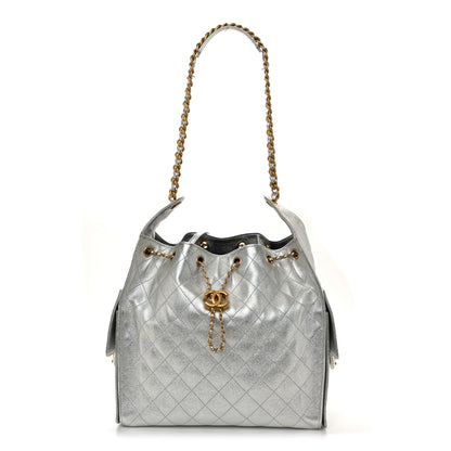 Chanel Metallic Caviar Quilted Medium Chanel 25 Handbag Silver 1 of 11