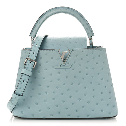 Louis Vuitton Ostrich Capucines BB Light Blue 1 of 8
