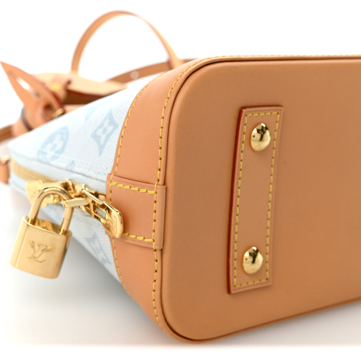 Louis Vuitton Monogram Origine Lin Alma BB Bleu Courrier 8 of 10