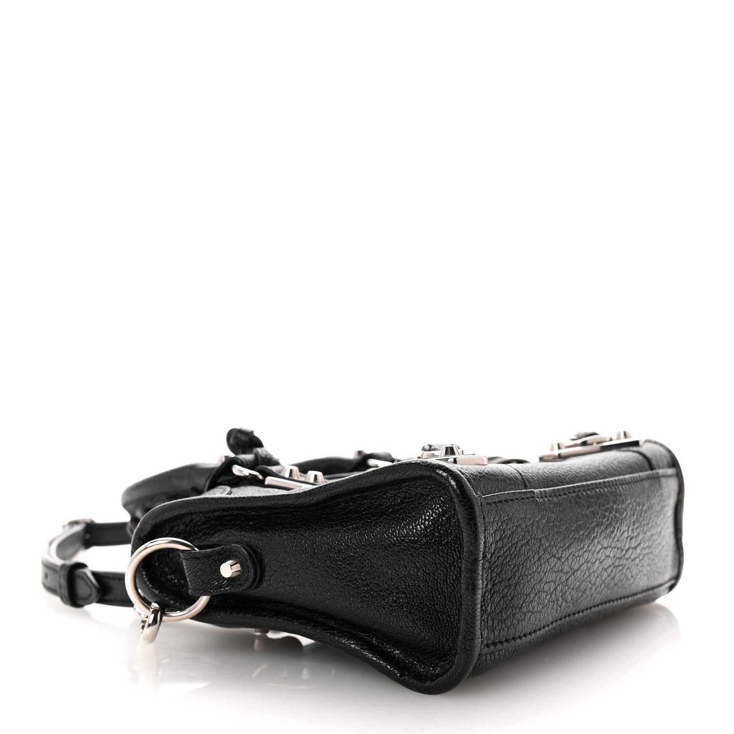 Balenciaga Chevre Silver Metallic Edge Hardware Nano City Black 4 of 9
