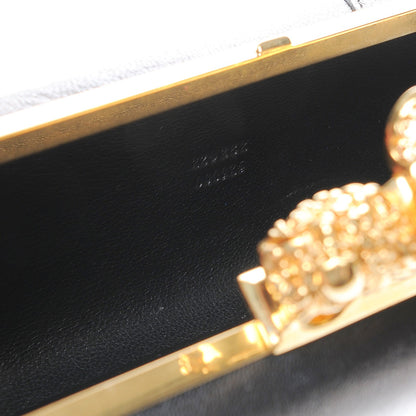 Alexander McQueen Nappa Buckle Skull Knuckle Box Clutch Black 7 of 7