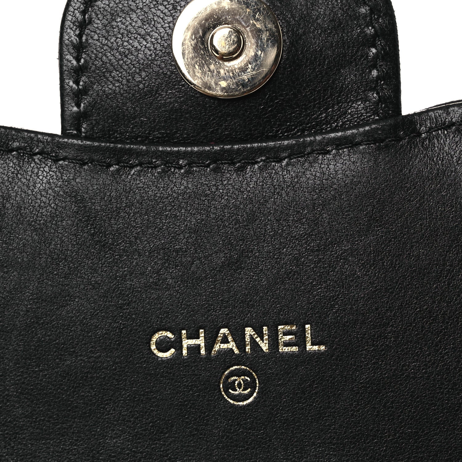 Chanel Lambskin Quilted Lacquered Chain Phone Holder With Chain Black 5 of 11