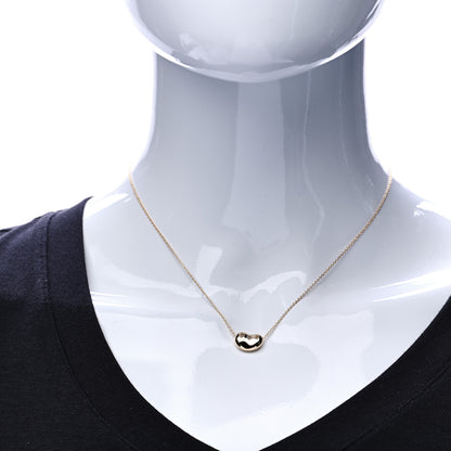 Tiffany 18K Yellow Gold 12mm Elsa Peretti Bean Pendant Necklace 2 of 6
