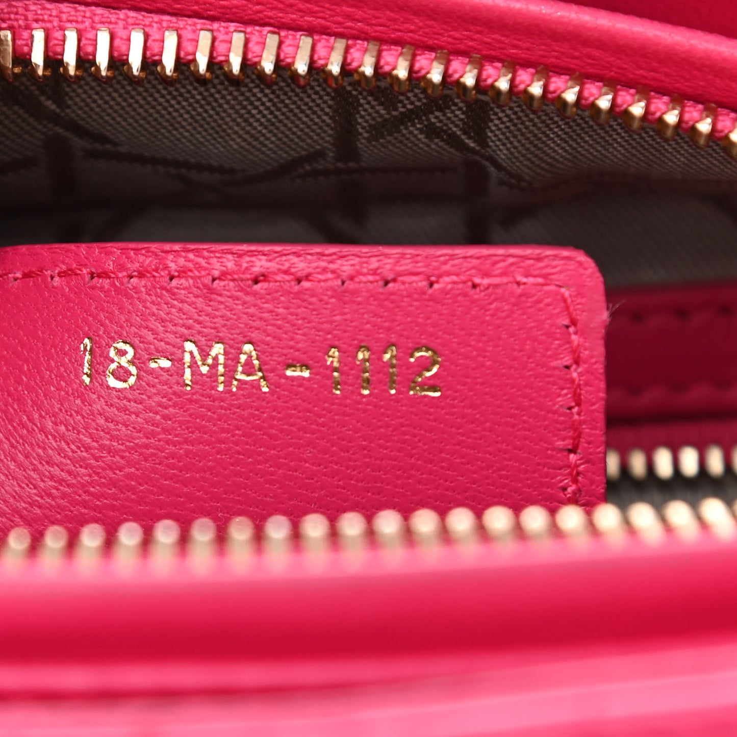 Lambskin Cannage Medium Lady Dior Fuchsia