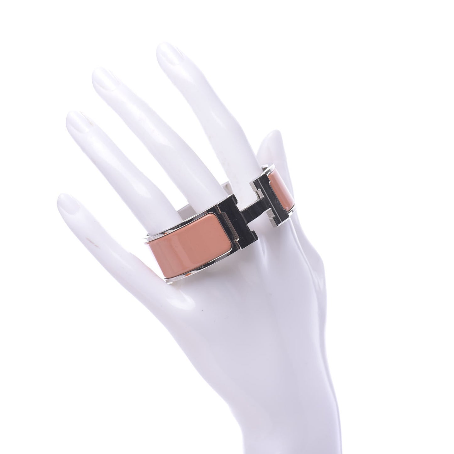 Enamel Wide Clic Clac H Bracelet PM Peach Melba