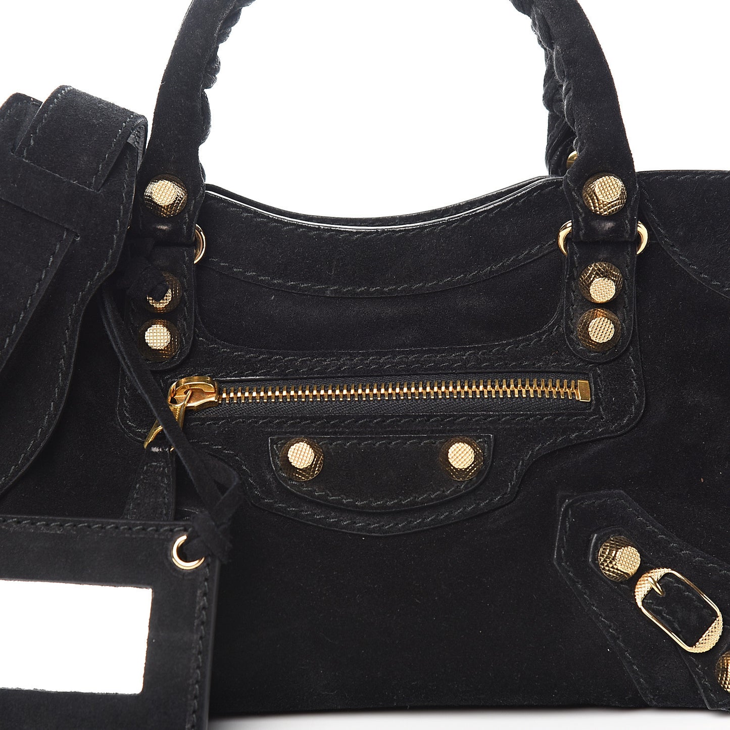 Baby Daim Suede Giant 12 Gold Hardware Mini City Black