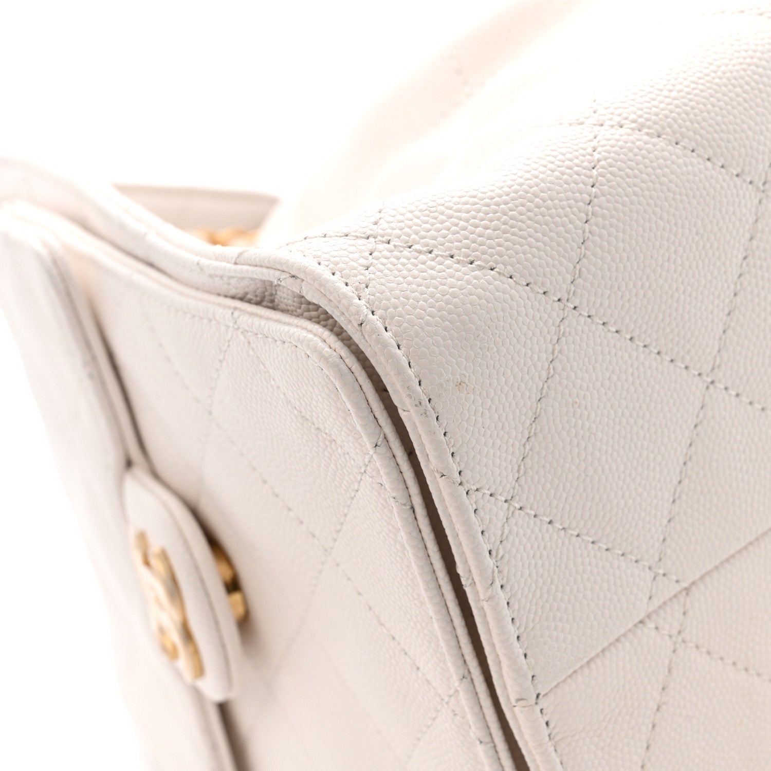 Chanel Caviar Quilted Small Chanel 25 Handbag White 12 of 12
