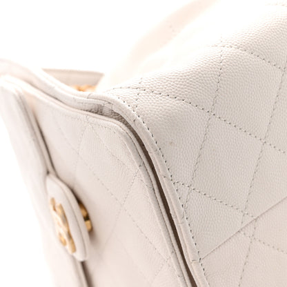 Chanel Caviar Quilted Small Chanel 25 Handbag White 12 of 12