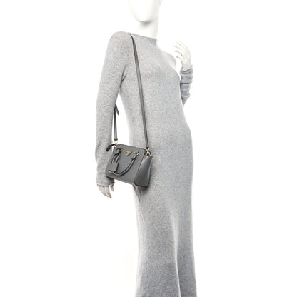 Prada Saffiano Soft Calfskin Mini Zippered Tote Marmo 2 of 12
