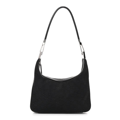 Gucci Monogram Shoulder Bag Black 1 of 10
