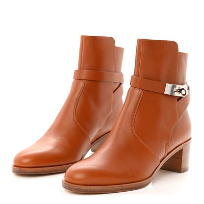 Hermes Calfskin Frenchie 50 Ankle Boots 37 Naturel 3 of 10