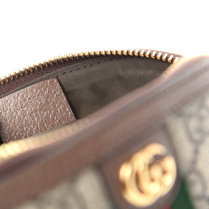 Gucci GG Supreme Monogram Textured Calfskin Web Medium Ophidia Cosmetic Case Beige Ebony New Acero 7 of 7