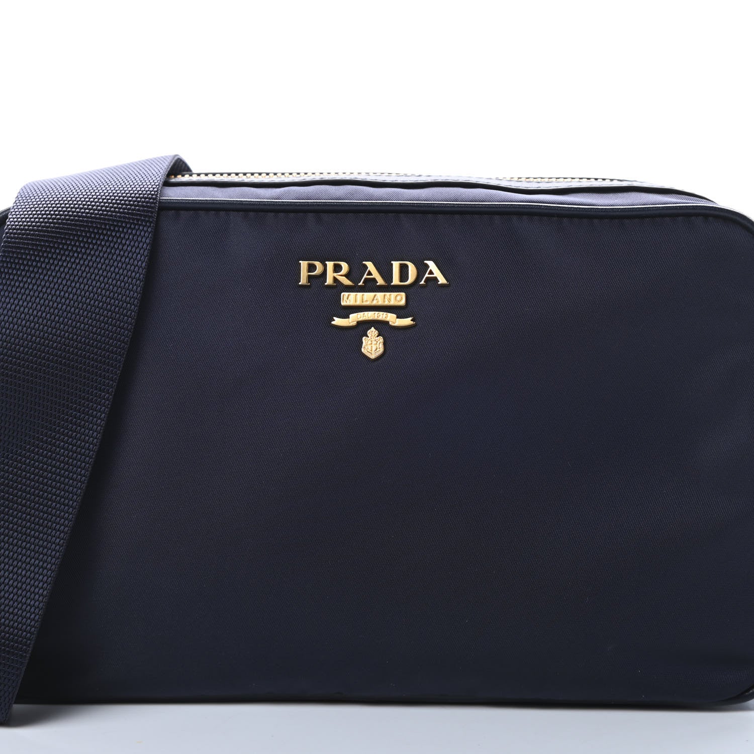 Prada Tessuto Nylon Soft Calf Camera Bag Baltico 9 of 11