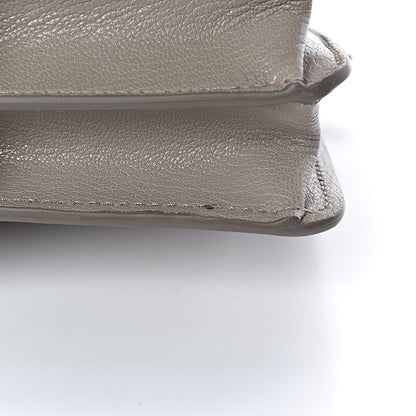 Chloe Shiny Goatskin Calfskin Aby Chain Shoulder Bag Motty Grey 10 of 10