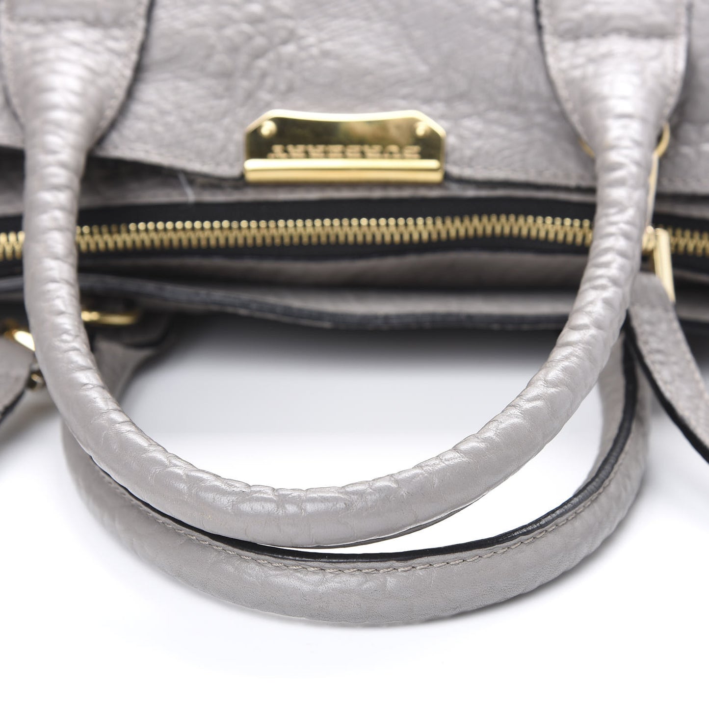 Heritage Grain Check Embossed Medium Dewsbury Tote Pale Grey