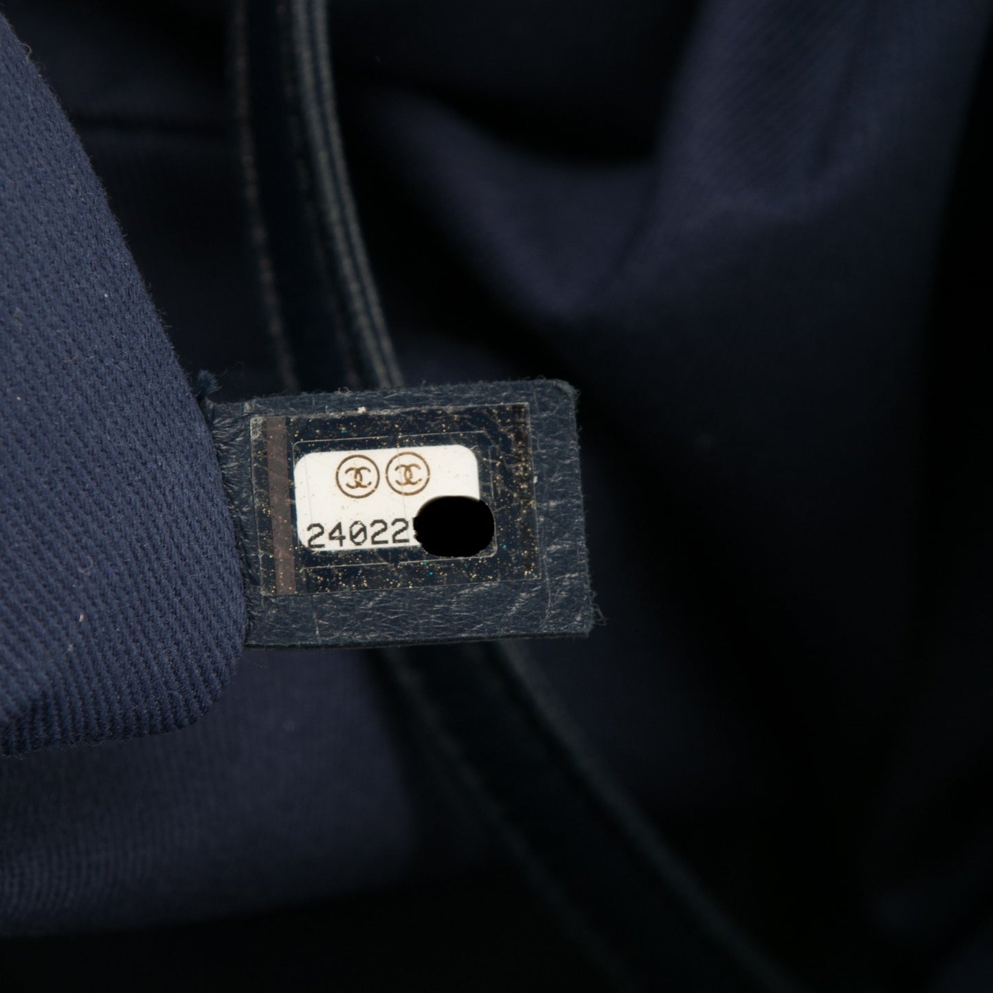 Canvas Sequin Large Deauville Tote Navy
