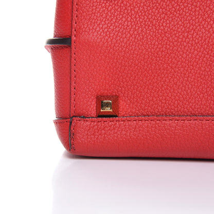 MCM Grained Calfskin Medium Milla Hobo Ruby Red 20 of 24