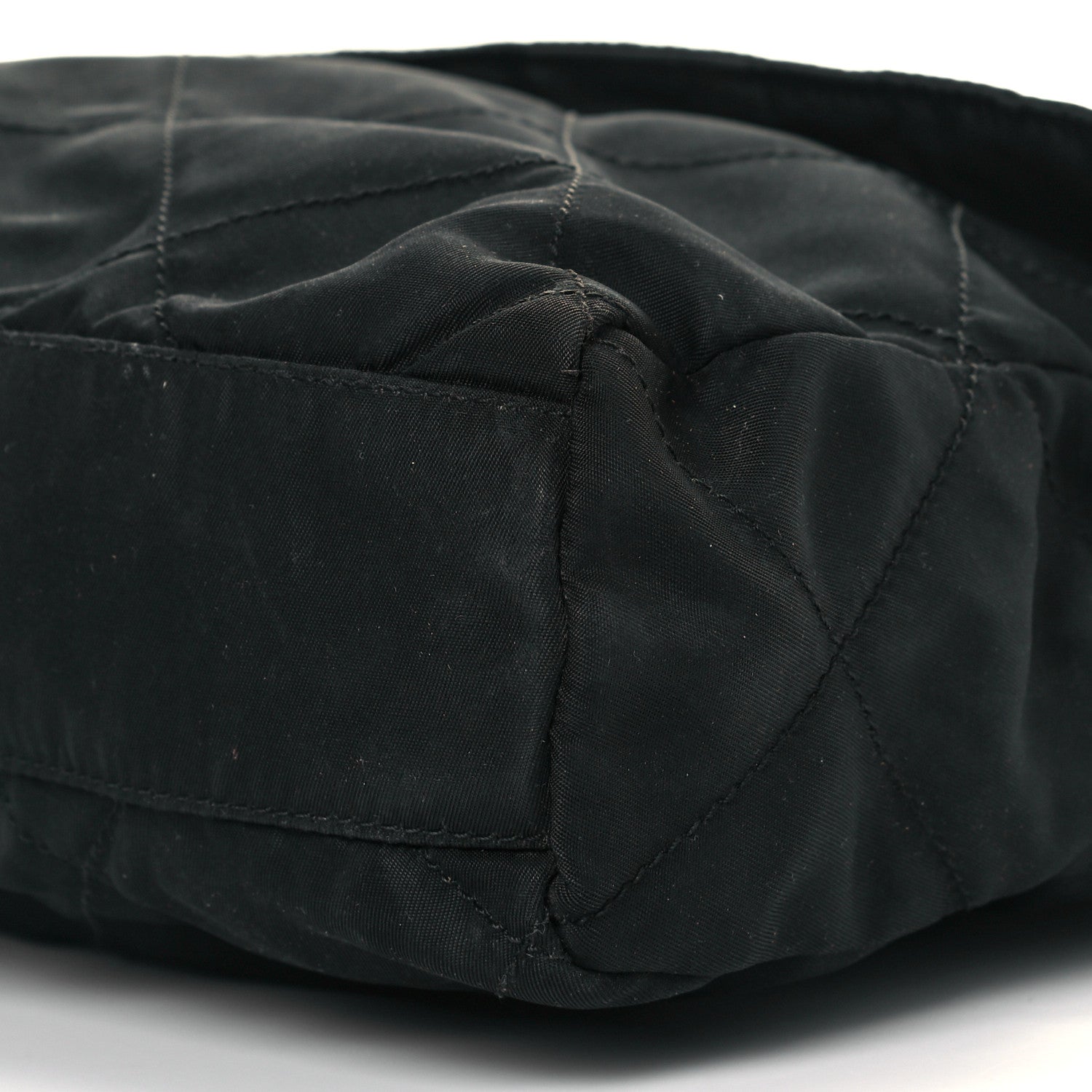 Prada Nylon Tessuto Impuntu Quilted Flap Shoulder Bag Black 8 of 8