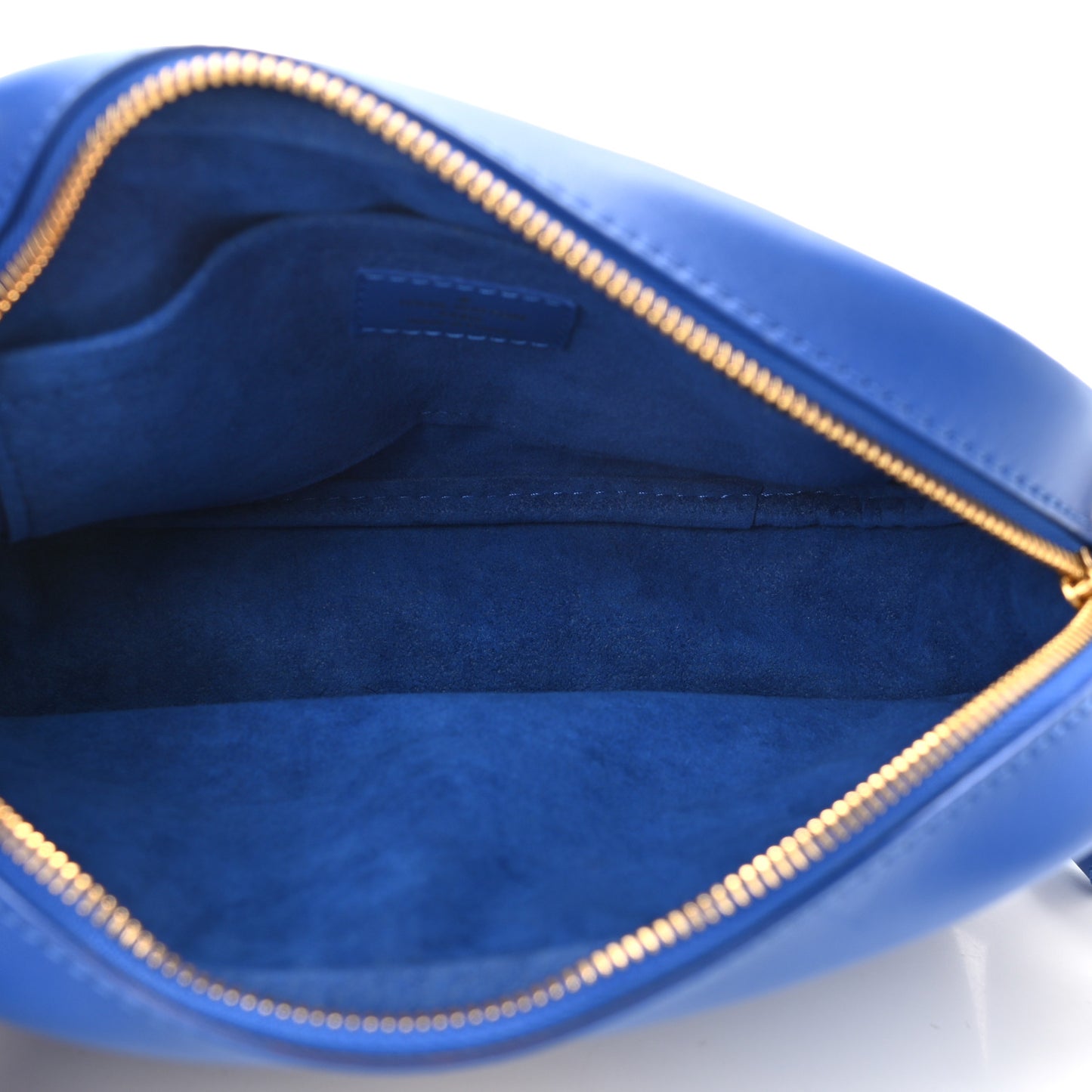 Calfskin New Wave Camera Bag Bleu Neon