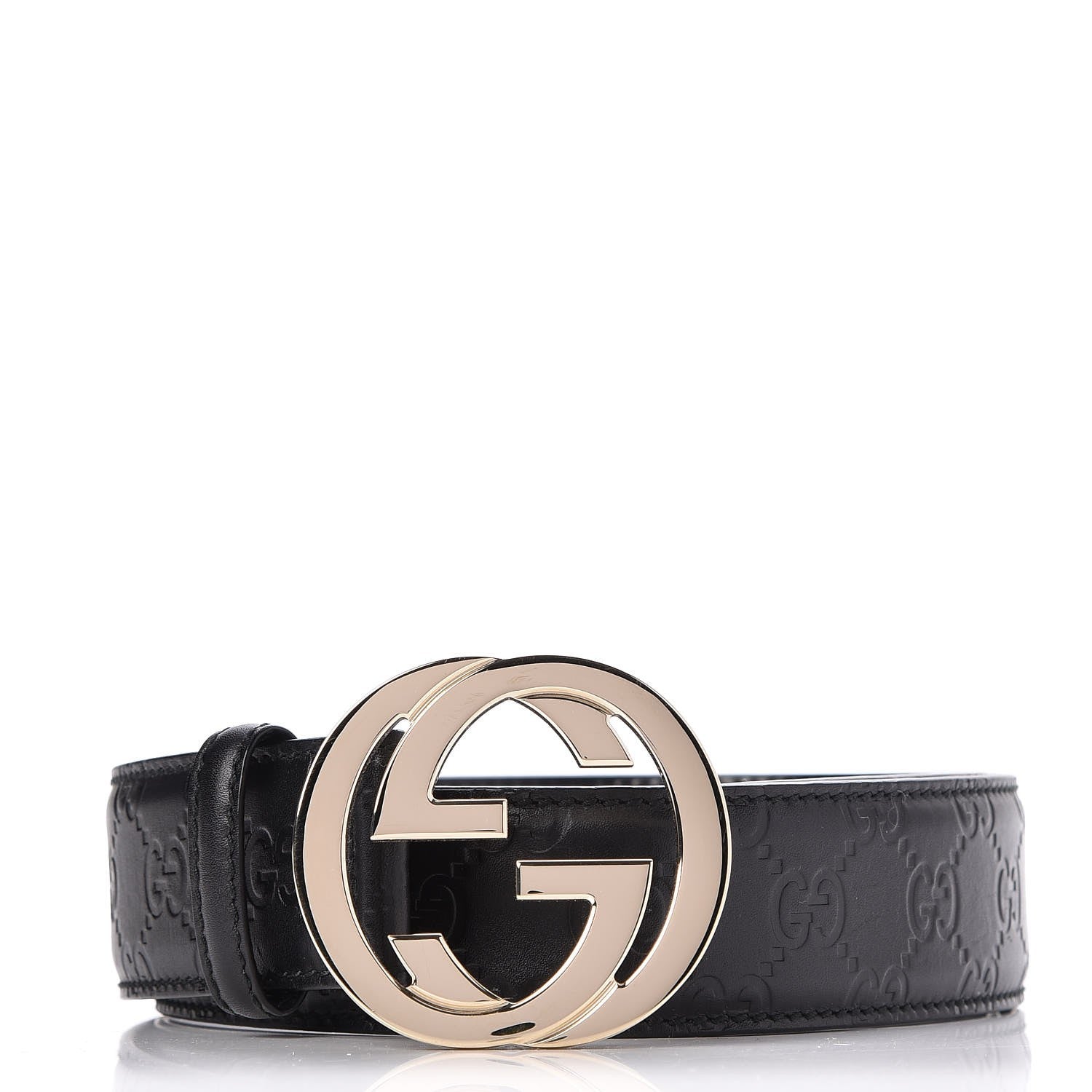 Gucci Guccissima Interlocking G 40mm Belt 85 34 Black 1 of 5