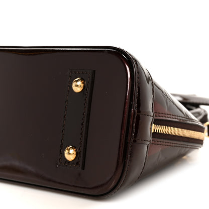 Louis Vuitton Vernis Rayures Alma BB Amarante 9 of 9