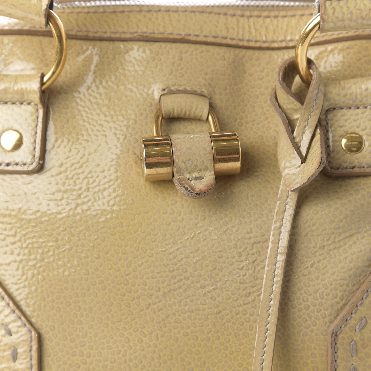 Saint Laurent Patent Large Muse Beige 9 of 11