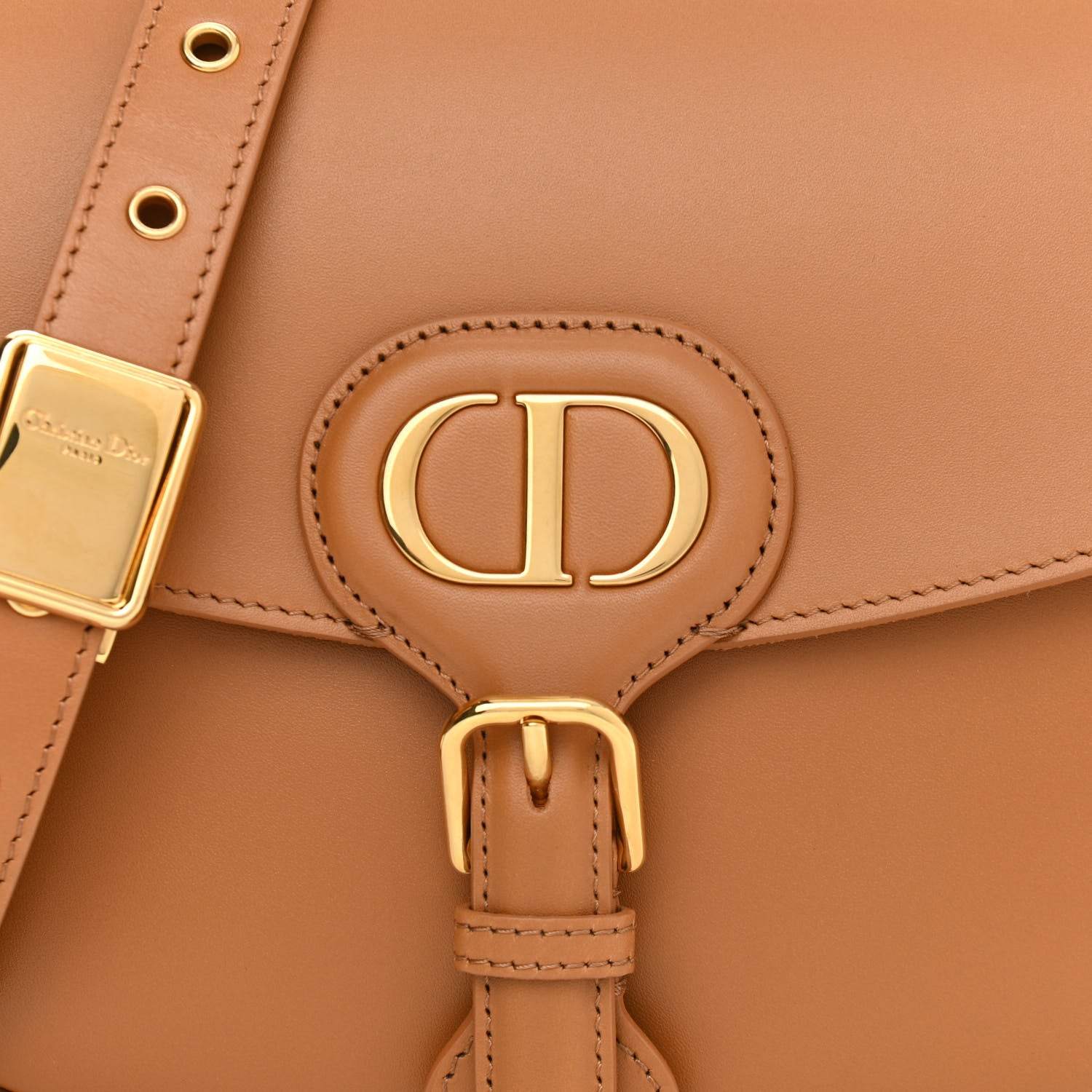 Christian Dior Box Calfskin Medium Bobby Flap Camel 9 of 9