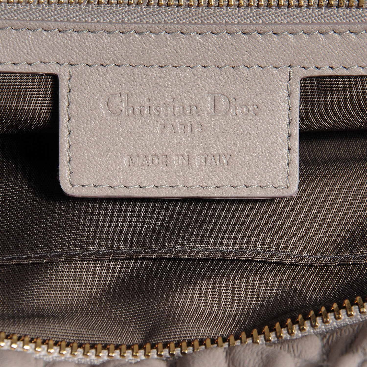 Christian Dior Lambskin Quilted Delidior Cannage Clutch Grey 6 of 7
