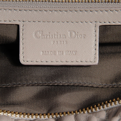 Christian Dior Lambskin Quilted Delidior Cannage Clutch Grey 6 of 7