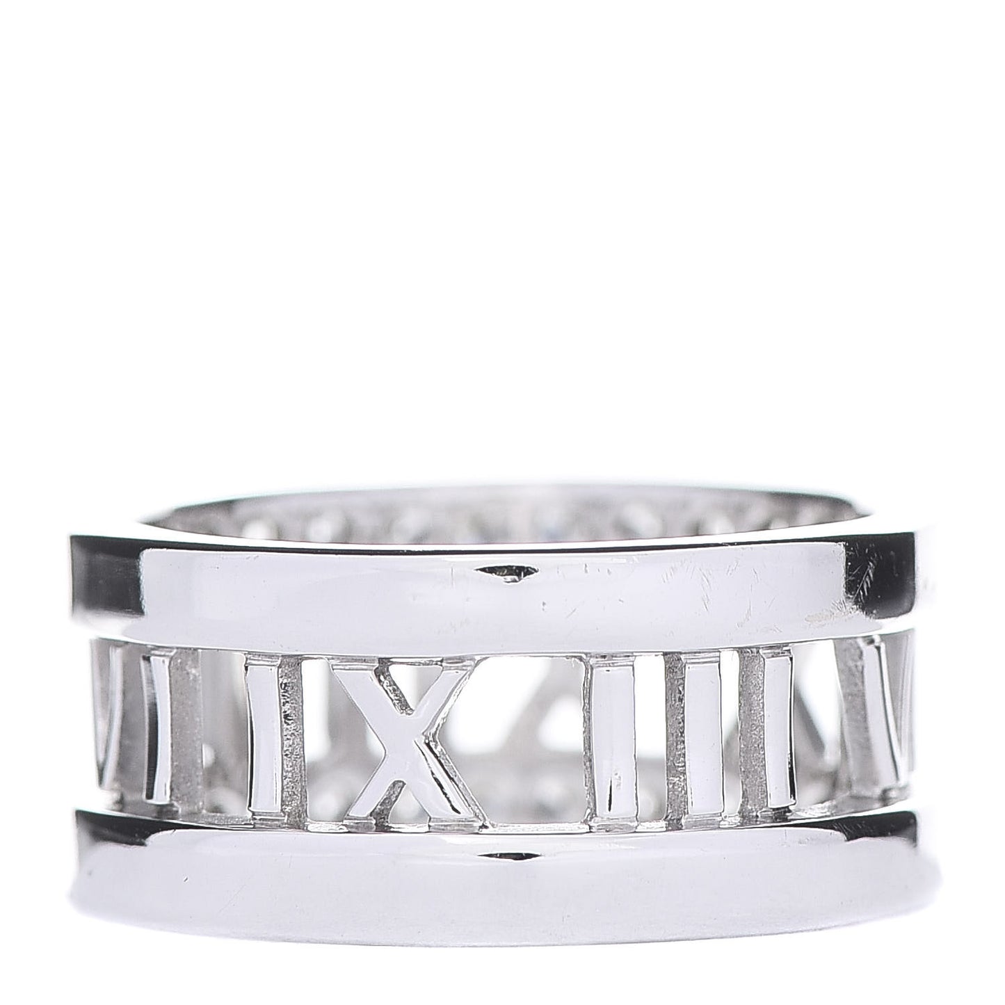 18K White Gold Diamond Wide Atlas Open Ring 53 6.25