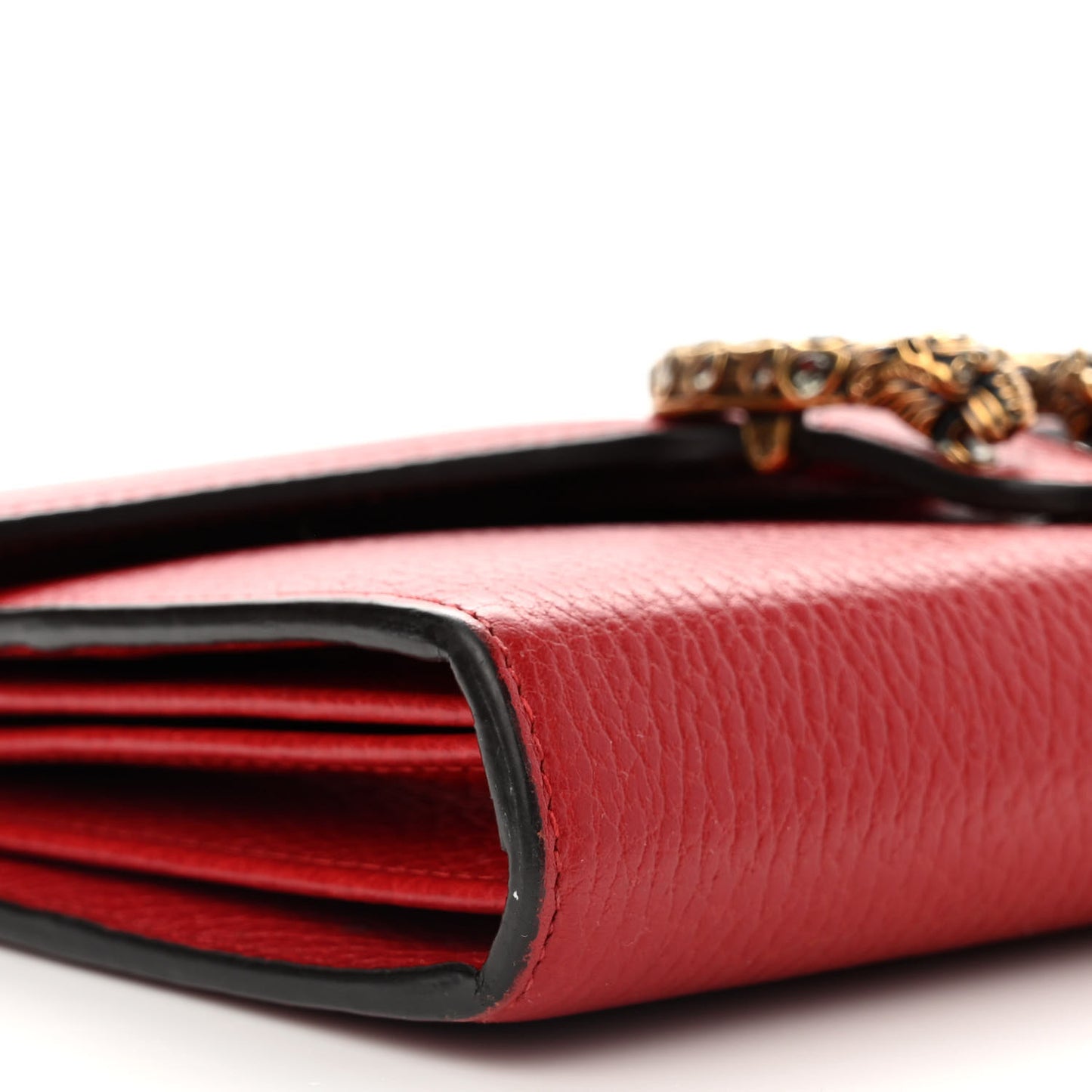 Calfskin Mini Dionysus Chain Wallet Hibiscus Red