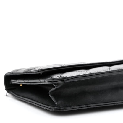 Chanel Lambskin Quilted Wallet On Chain WOC Black 10 of 13