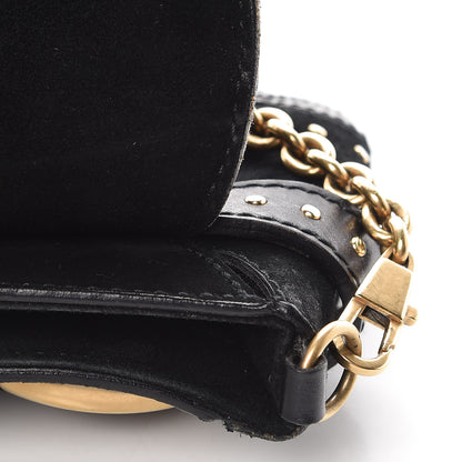 Gucci Suede Studded Horsebit Clutch Bag Black 13 of 24