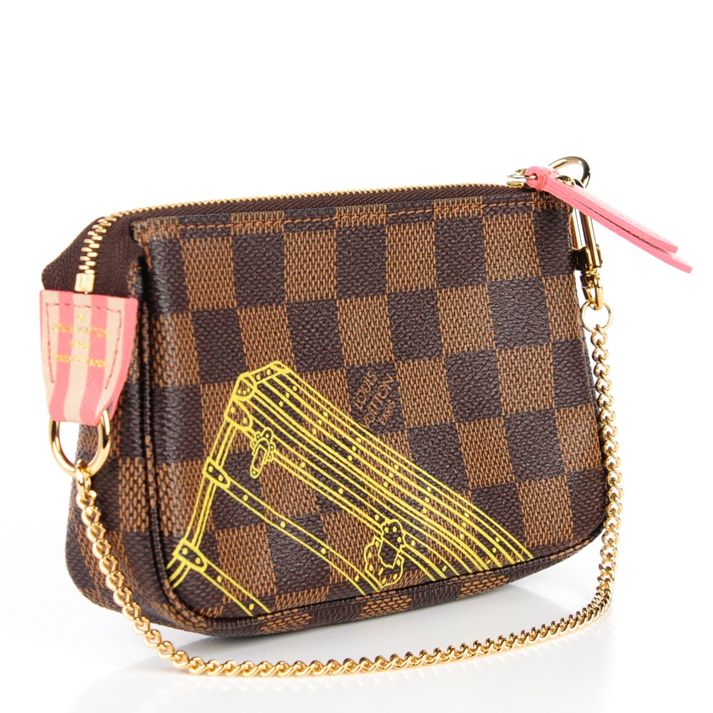 Damier Ebene 2014 Christmas Animation Mini Pochette Accessories