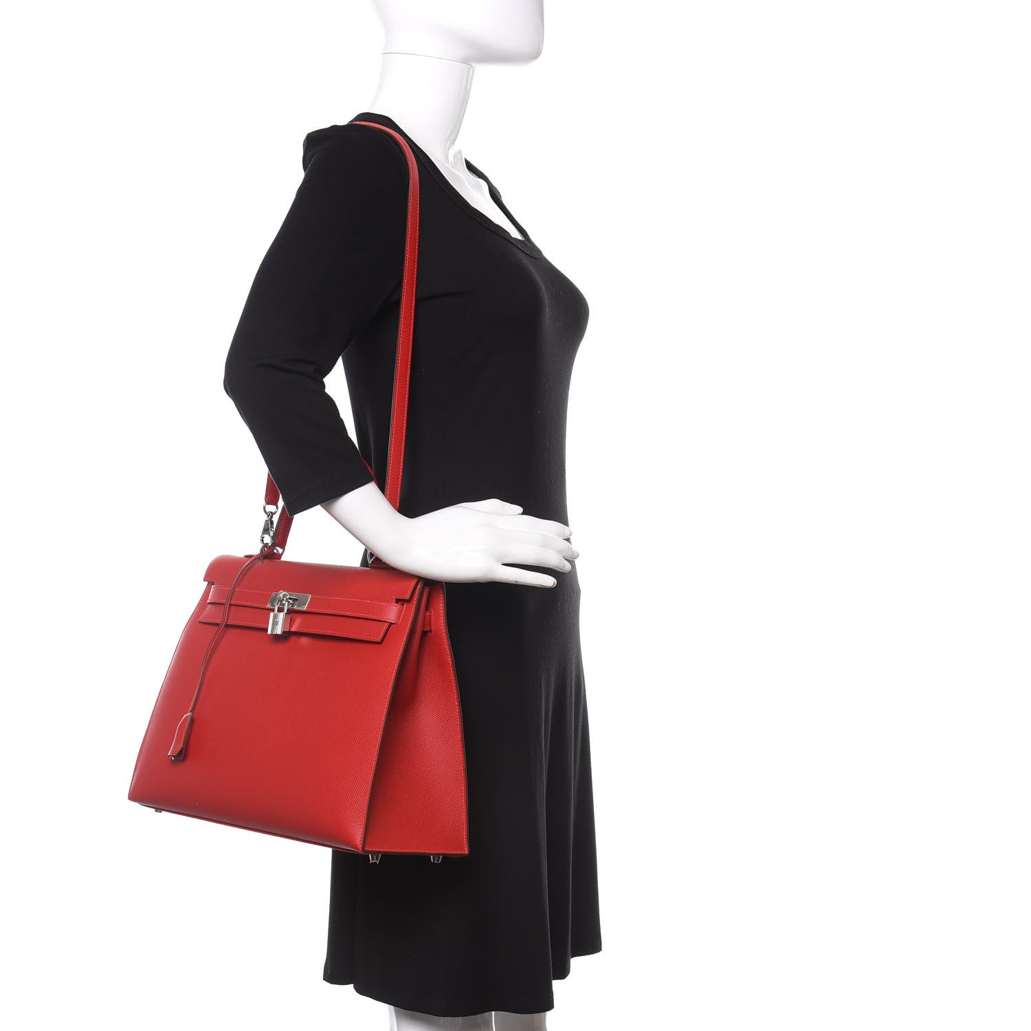 Hermes Epsom Kelly Sellier 35 Rouge Casaque 2 of 10