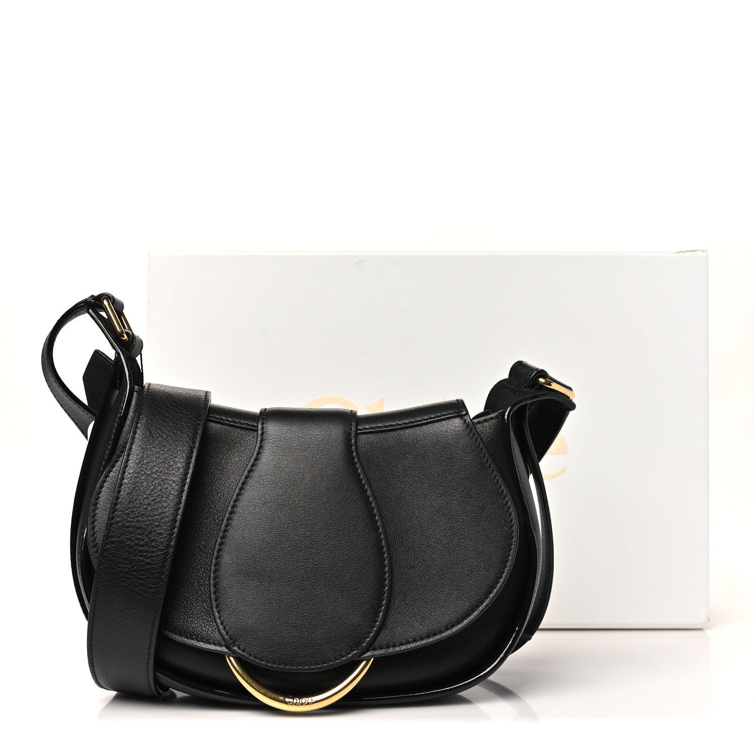 Chloe Calfskin Small Ride Crossbody Bag Black 10 of 10