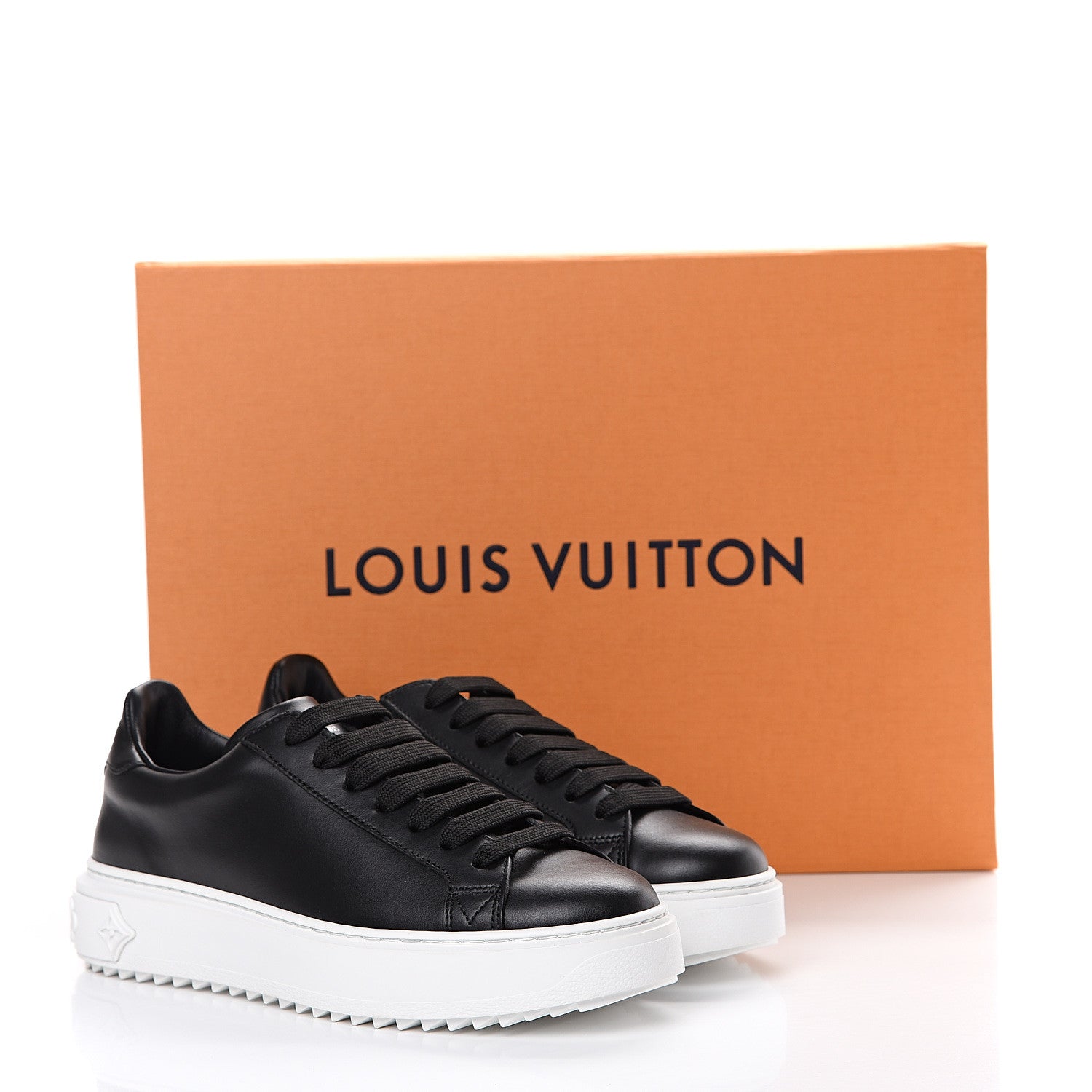 Louis Vuitton Calfskin Time Out Sneakers 37 Black 9 of 9