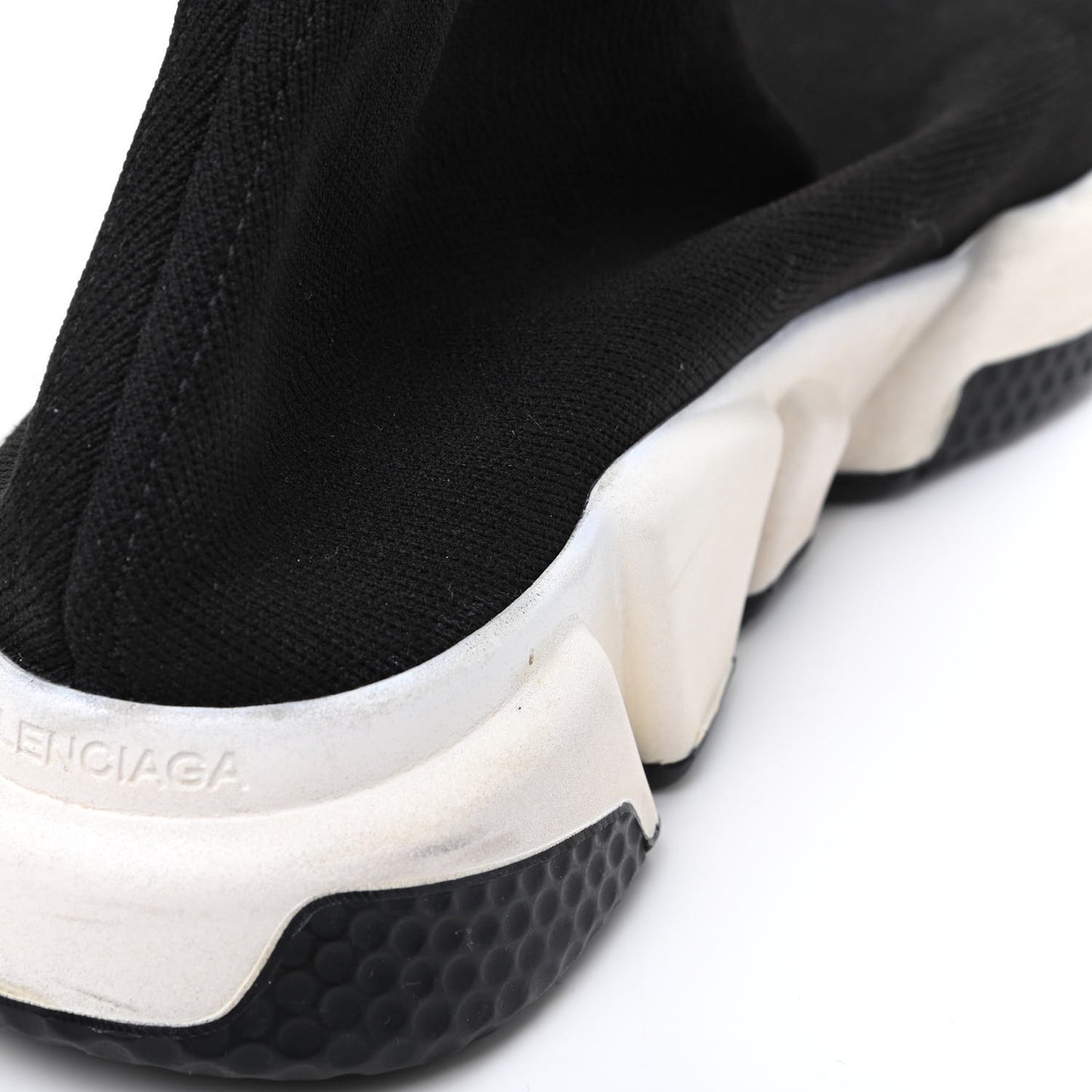 Neoprene Knit Womens Speed Sneakers 38 Black White